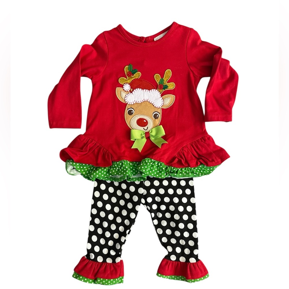 NWT - Rare Editions Red and Black Polka Dot Set
